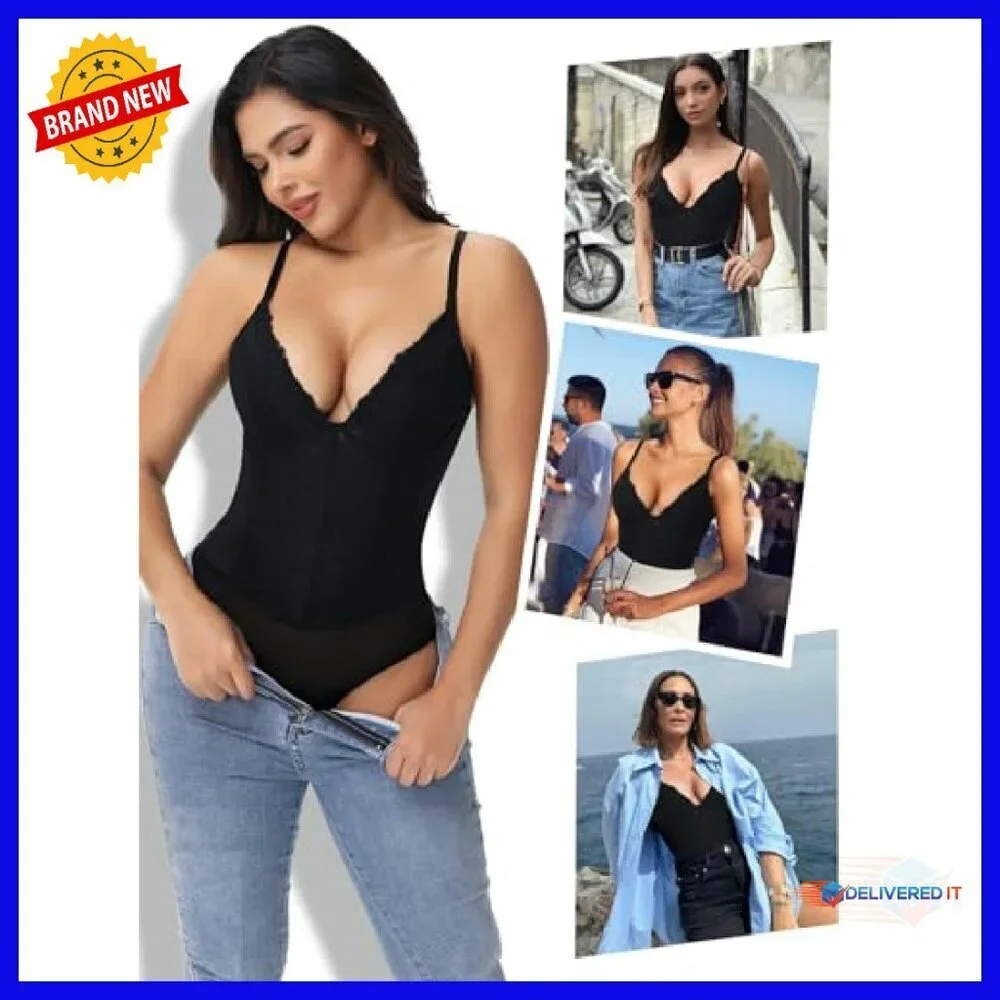 Lace Shapewear Bodysuit Tummy Control Corset Top Body Shaper